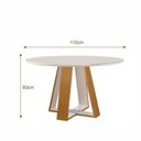 Ver imagem 3 de Conjunto Sala de Jantar Mesa Grécia 4 Cadeiras Jade Marrom/Cinamomo/Bege/Off White