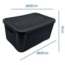 Ver imagem 6 de Caixas/cesto Organizador Rattan Preto 17 Litros