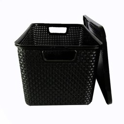 Caixas/cesto Organizador Rattan Preto 17 Litros - 9