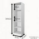 Ver imagem 2 de Módulo Armário Dormitório 2 Porta 4 Prateleiras