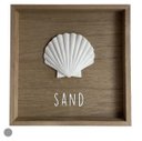 Ver imagem 1 de Quadro Decorativo Poliresina Concha Natural 25cm Branco Flor Arte