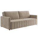 Ver imagem 1 de Sofá Cama Retrátil 3 Lugares 192 cm Egeu Veludo Bege - Nexta Casa