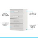 Ver imagem 4 de Armário Gaveteiro Multiuso 55x93cm Mdp Menu Móveis