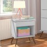 Mesa de Cabeceira Melinda Branco 1 Gaveta para Quarto de Bebê Infantil - Phoenix Baby - 1
