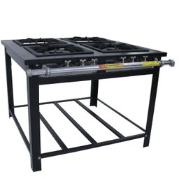 Fogão Industrial a Gás Maxi 4 Bocas Duplas M4d4 Venâncio - 1