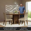 Ver imagem 4 de Conjunto Sala de Jantar Mesa Tampo de Madeira 4 Cadeiras Rustic/imperial Keila Madesa