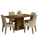 Ver imagem 2 de Conjunto Sala de Jantar Mesa Tampo de Madeira 4 Cadeiras Rustic/imperial Keila Madesa
