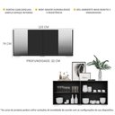 Ver imagem 7 de Aparador Buffet 4 Portas Com Espelho E Pés Quadrados Vegas V3563 Preto/Branco Preto/Branco