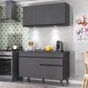 Ver imagem 3 de Armário de Cozinha Compacta 120cm com Leds Veneza Up Multimóveis V2012 Preto