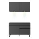 Ver imagem 7 de Armário de Cozinha Compacta 120cm com Leds Veneza Up Multimóveis V2012 Preto