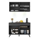 Ver imagem 6 de Armário de Cozinha Compacta 120cm com Leds Veneza Up Multimóveis V2012 Preto