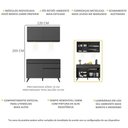 Ver imagem 4 de Armário de Cozinha Compacta 120cm com Leds Veneza Up Multimóveis V2012 Preto