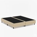 Ver imagem 1 de Cama Box Queen Bipartida 79 Diversas Cores (158x198x40):corino Bege/queen