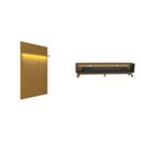 Ver imagem 2 de Rack Painel Ripado para TV até 70 Polegadas com LED MDF 177cmx218cm Duo e London Olivar Móveis Marrom Cedro/Freijó/Preto