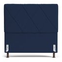 Ver imagem 5 de Cabeceira Cama Box Casal King Size Mel 195cm com Frame Veludo Azul Marinho - Abmaza