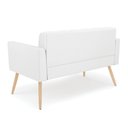 Ver imagem 4 de Sofá Namoradeira Elisa Corino Pés Palito Natural - D’Rossi Branco