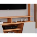 Ver imagem 4 de Rack Bancada C/ Painel P/ Tv até 55 Pol Master 2 Prateleiras e Pés 135x183cm Cinamomo/off White -