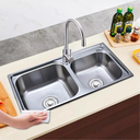 Ver imagem 2 de Cuba Dupla Cozinha Gourmet Aço Inox 78x43cm Deend