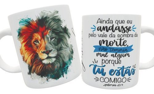 Caneca Jesus Leão De Judá Yeshua Salmos 23 4