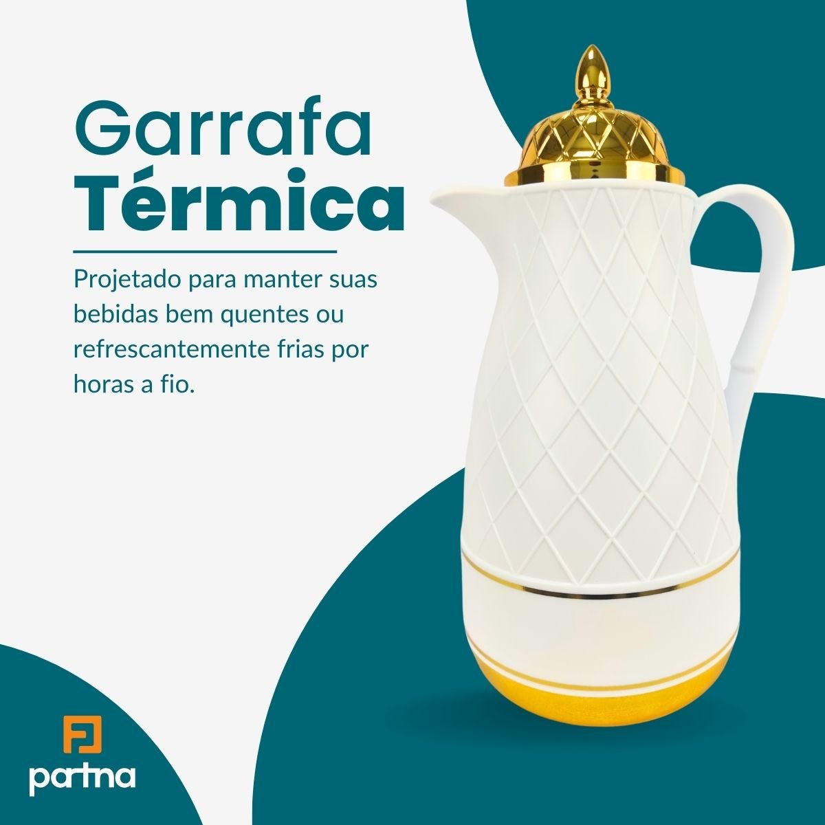 Garrafa Térmica para Café Chá Suco Luxo Elegânte Partna 4171br - 3