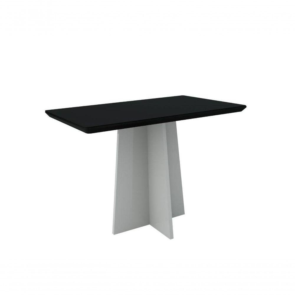 Mesa De Jantar Anitta 1200X800 Off White/Preto - New Ceval - 1