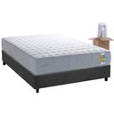 Ver imagem 1 de Cama Box Casal: Colchão Molas Ensacadas Herval Bumpcore + Base Crc Suede Gray (138x188)