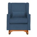 Ver imagem 3 de Poltrona Amamentação Balanço Aurora Suede Azul Royal - Lm Decor