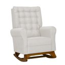 Ver imagem 4 de Poltrona de Amamentação Manuela com Puff Bebê Completo: Linho Areia Claro