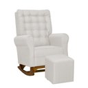 Ver imagem 1 de Poltrona de Amamentação Manuela com Puff Bebê Completo: Linho Areia Claro