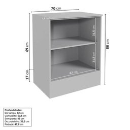 Cozinha Modulada 5 Peças 3 Aéreos 2 Balcões Nara Cabecasa Madeiramadeira - 16