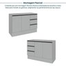 Cozinha Modulada 5 Peças 3 Aéreos 2 Balcões Nara CabeCasa MadeiraMadeira - 14