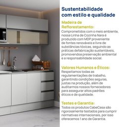 Cozinha Modulada 5 Peças 3 Aéreos 2 Balcões Nara Cabecasa Madeiramadeira - 19