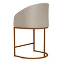 Ver imagem 4 de Poltrona Estilo Banqueta Decorativa Mia Tecido em Suede Base Metal Bronze - Estopar Poltrona Mia Sue
