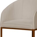 Ver imagem 3 de Poltrona Estilo Banqueta Decorativa Mia Tecido em Suede Base Metal Bronze - Estopar Poltrona Mia Sue