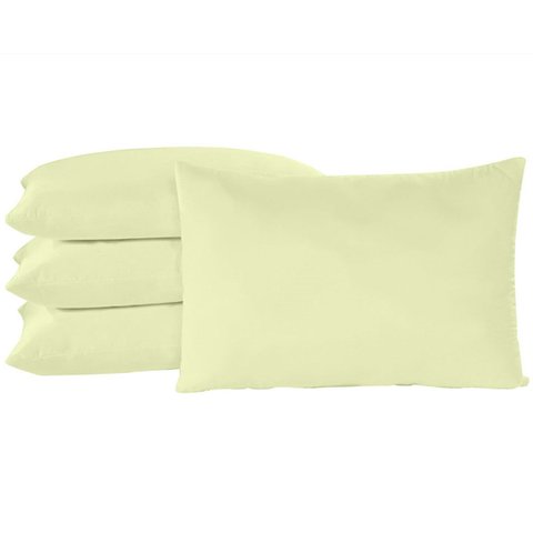 4 Fronhas 100% Algodão Percal 200 Fios com Bainha Palha