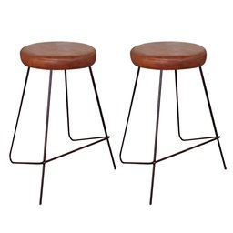 Kit 2 Banqueta Banco Aço Média Cozinha Bar Balcão 63cm Whisk - 1