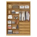 Ver imagem 3 de Guarda Roupa Casal Riva 22515k com Espelho Cinamon Touch Off White Flex - Demóbile
