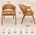 Ver imagem 3 de Kit 4 Poltronas Lithi Durango Antílope com Braços Madeira Maciça