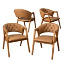 Ver imagem 2 de Kit 4 Poltronas Lithi Durango Antílope com Braços Madeira Maciça