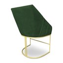 Ver imagem 5 de Poltrona Decorativa Alana Suede Verde Base de Ferro Dourado - Pallazio