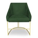 Ver imagem 3 de Poltrona Decorativa Alana Suede Verde Base de Ferro Dourado - Pallazio