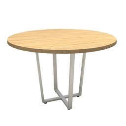 Mesa de Reunião Industrial Mac Branco 110cm Pés em Metal F5  - 4