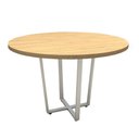 Ver imagem 4 de Mesa de Reunião Industrial Mac Branco 110cm Pés em Metal F5