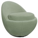 Ver imagem 1 de Poltrona Orgânica Kaira Giratória Bouclé Verde Claro - Nexta Casa