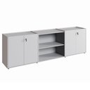 Ver imagem 7 de Armário para Escritório F5 4 Portas MDP 240cm Cinza F5 Office