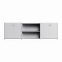 Ver mais imagens de Armário para Escritório F5 4 Portas MDP 240cm Cinza F5 Office