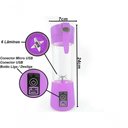 Ver imagem 5 de Mini Liquidificador Portátil Usb 6 Lâminas - Roxo