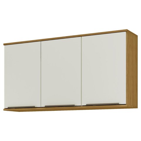 Módulo de Cozinha Aéreo Armário 3 Portas 120cm - Verace Marrocos/off White