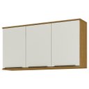 Ver imagem 1 de Módulo de Cozinha Aéreo Armário 3 Portas 120cm - Verace Marrocos/off White