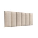 Ver imagem 5 de Kit 2 Mesa de Cabeceira 2 gavetas pés retrô -itália- Com Cabeceira Queen 1,60 cm -areia- - Branco